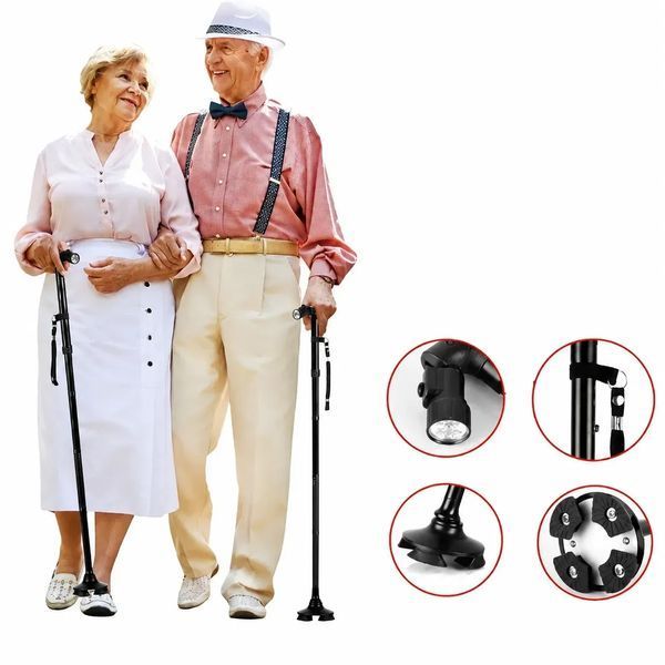 Трость AIRM HEALTH телескопическая с подсветкой (C056) C056 фото